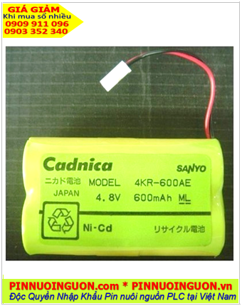 Pin nuôi nguồn Sanyo 4KR-600AE Cadnica 4.8V 600mAh (4.8vAA600mAh)| ĐANG CÒN HÀNG